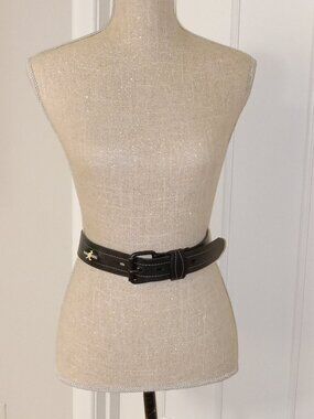 Kangol Black Synthetic Belt - Made in Canada